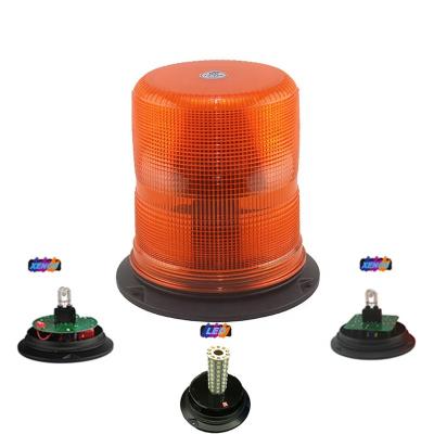 China Two Flash Factory Price DC12-48V Amber Xenon Spiral Safety Strobe Metal Base Emergency Light Warning Flasher Beacon and Four Traffic Flash for sale