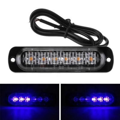 China Wholesale 12V-24V 6 LED Truck Motorcycle Emergency Strobe Lamp LED Warning Warning Light Mini Flash Light Bar Car Emergency Grill Strobe Light for sale