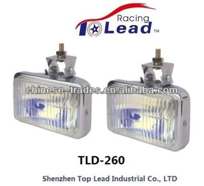 China H3 12V 55W Halogen Bulb Car Fog Lights Fog Lamps With Metal Chrome Housing TLD-260 Te koop