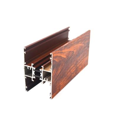 China Decorations Aluminum Profiles Wood Grain Effect Finishing South Africa Wood Grain Transfer Machine For India Wood Pattern Aluminum Printing for sale