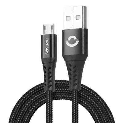 China 2.1 A current fast transmit 2022 SOSLPAI type c cable fast billing type-c nylon tape hot-selling product data iPhone usb cable for sale