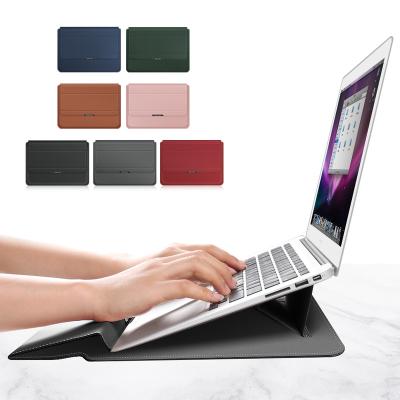 China NEW Multifunctional Portable Laptop Sleeve With Stand 11-17 Inch Ventilated Notebook Case Hand Rest Design Shockproof Laptop Sleeve for sale