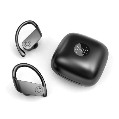 China hot selling In-ear noise canceling wireless sport earhook earbuds with wireless charging box for sale