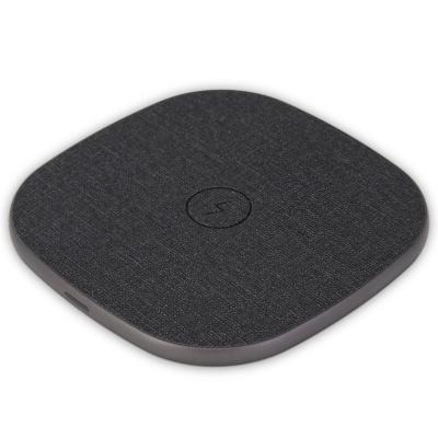 China 2022 Cell Phone Aluminum Square Shape Pad Qi Desktop Fast Charging Wireless Charger With Led Light For Mobile Phone for sale