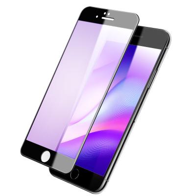 China Anti Blue Light Blue 3D Anti Curved Full Tempered Glass Screen Protector For iPhone 6 Plus 5.5 inch for sale