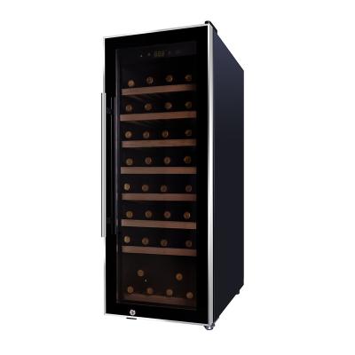 China Hotel OEM Custom 43 Bottles Free Zone Single Cooler Wine Fridge Stainless Steel Wine Fridge for sale