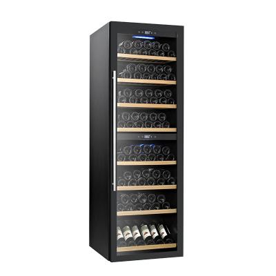 China Hotel 180 Bottle Dual Zone Compressor Wine Fridge for sale