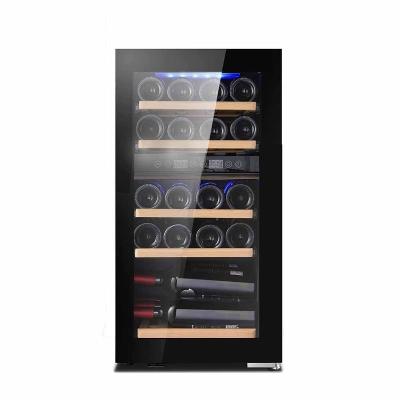 China Hotel Size Quality Wine Cooler 24 Bottles 66L Zone Single Zone Wine Fridge Compressor Wine Fridge for sale