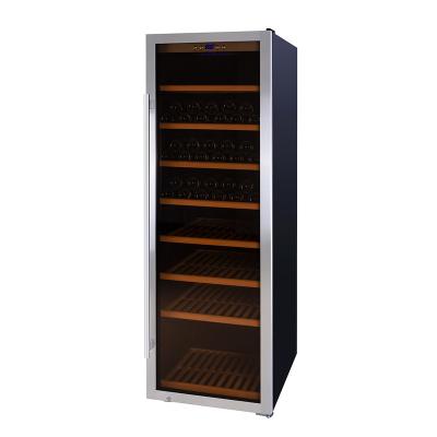 China Hotel Commercial 192 Bottles Wine Fridge Compressor Beer and Wine Fridges Bule LED Light Wine Cooler For Sale for sale