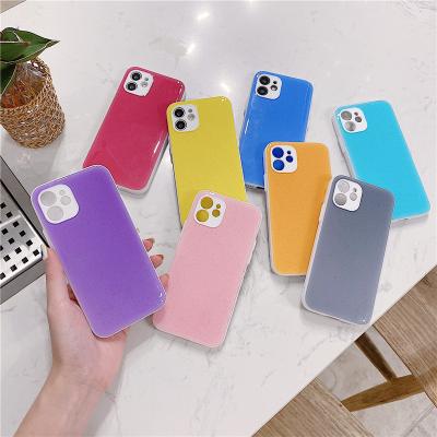 China Candy Color Anti-fall Jelly Drop Glue Case Cell Phone Case For iPhone 13/12 Max Pro for sale