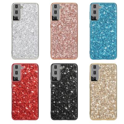 China 2021 New Anti-fall Suit Fashion Strong Electroplating Diamond For Samsung S21Plus Mobile Phone Case for sale