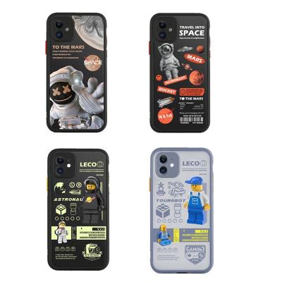 China Luxury Anti-fall Astronaut Creative Space Sperm Eyeguard Skin-detection Designers Phone Case Popular Logo For iPhone12 for sale