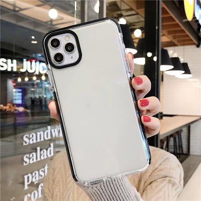 China New Anti-fall Phone Case Two Color Transparent Soft Case Drop Proof Phone Case For iPhone 13/12 Pro Max for sale