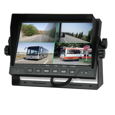 China New Vintage ABS 7 Inch Quad LCD Monitor For Rear Camera 12V 24V for sale