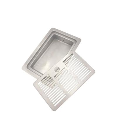 China Custom Deep Stamping Parts Ss304 Stainless Steel Assembly Sink Drip Tray for sale