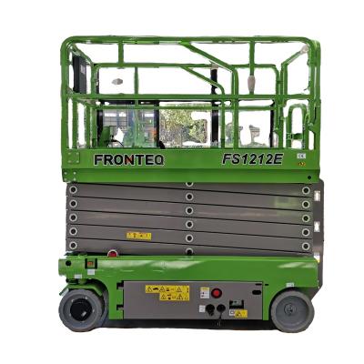 China FRONTEQ Hotels Scissor Lift FS1212E 13.8m Height Electric Drive Aerial Work Platform for sale