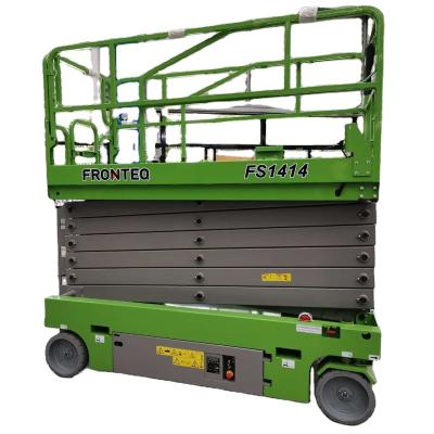 China FRONTEQ Hotels Scissor Lift FS1414 15.8m Height Electric Drive Aerial Work Platform for sale