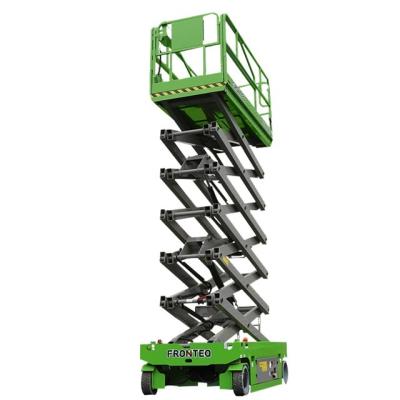 China FRONTEQ Hotels Scissor Lift FS1212E 13.8m Height Hydraulic Drive Aerial Work Platform for sale