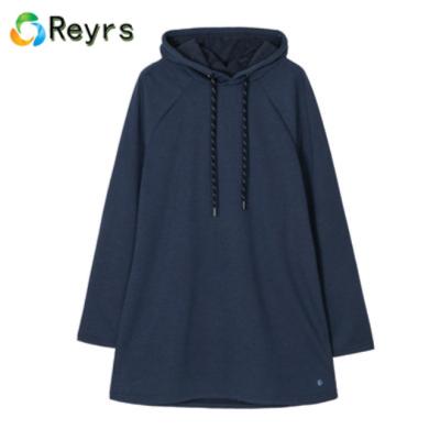 China QUICK DRY Women's Winter Long Sleeve Shearing Long Loose Pullover Hoodie Sweatshirt Dress for sale