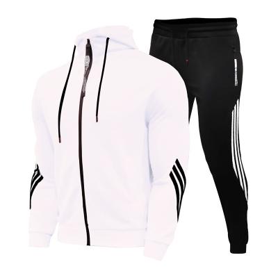 China Custom Made Anti-Shrink Sweatshirt Tracksuit Men Jogging Sports Knitted Mens Zipper Suits for sale