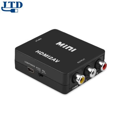 China Wholesale High Quality Muiltiple Record Player mini HDMI to RCA AV Converter HD HDMI2AV Audio Video Converter 1080P for sale