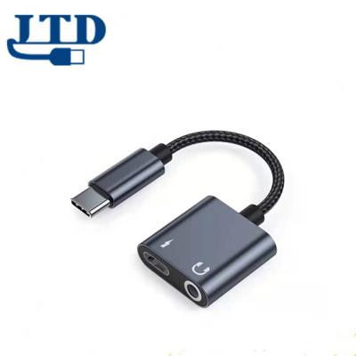 China COMPUTER 2 in 1 USB Type C to 3.5mm Earphone Audio and Charger Adapter for sale