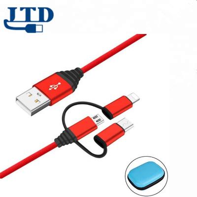 China New MP3/MP4 Player Mobile Phone 3 In 1 USB Cable Fast Charging Cord With Micro Type C USB Phone Connector for sale