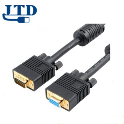 China High Quality Multimedia Jintongda Gold Plated 1.5m VGA 3+9 15pin Male to Female Extension Cable VGA Cable for sale