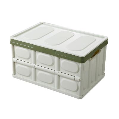 China Durable Plastic Collapsible Folding Utility Crates, Strong Wall Stackable Containers for Home and Garage Organization for sale