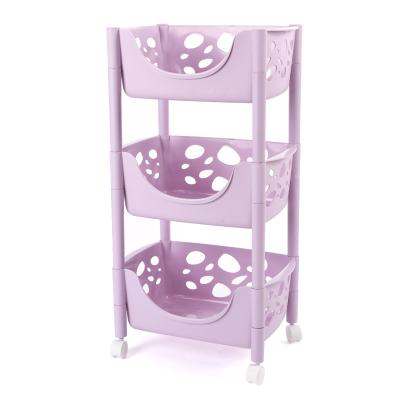 China 3 Tiers Slim Viable Storage Cart Mobile Shelving Unit Organizer Slide Out Storage Rolling Cart Tower Service Rack For Kitchen Bathroom for sale