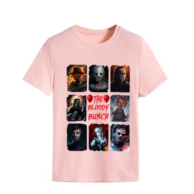 China 2021 Fashion Breathable Zombie Blinch Design Ladies Bloody T-shirt Free Shipping for sale