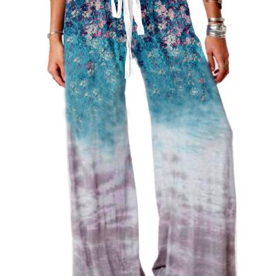 China Breathable Yoga Sports Outdoor Leisure Printed Wide-Leg Pants for sale