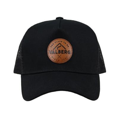 China COMMON No Minimum Quality Custom Made Break Back Trucker Hat, Patch Leather Mesh Baseball Cap for sale