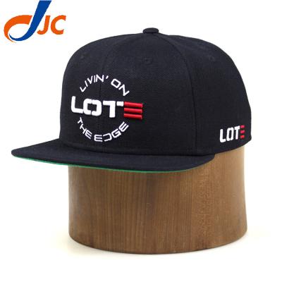 China JOINT Custom Black Paisley Snapback Sport Panel Hat Aussie Hat for sale