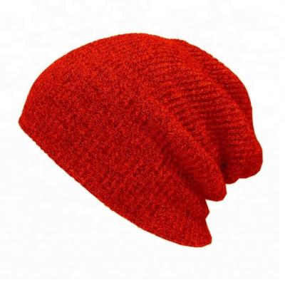 China Logo Designed Unisex COMMON slouchy knitted Beanie Winter Hat acrylic hats made to order simply 100% for sale