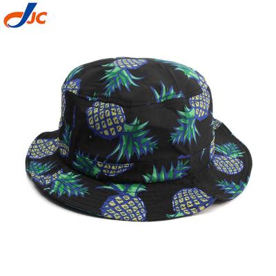 China JOINT Custom Printed Pineapple Women Bucket Hats for sale