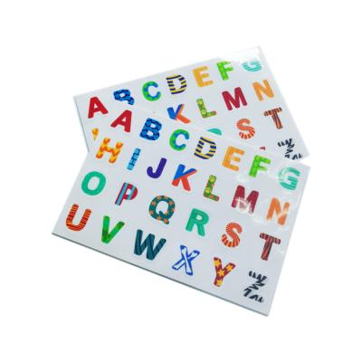 China Custom WALL STICKER silicone letters sticker, cartoon static sticker with stainless glue for sale