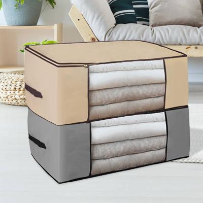 China Large Capacity Hot Sale Non Women Fabric Quilt Storage Bag Large Clothes Blanket Closet Sweater Organizer Travel Home Sorting Pouches Cabinet for sale