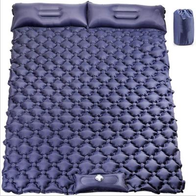 China EVA Amazon 2 Person Inflatable Camping Sleep Pads With Pillow, Air Camping Mat Built In Foot Pump, Outdoor Compact Air Mattress for sale