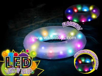 China Inflatable Swimming Ring For Water Play And Inflatable Train Swimming Ring With LED Color Flashing Lights Mulitifuction for sale