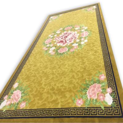 China Vintage Manufacturer Flower Design Luxury Living Room Wool Blankets Handmade Carpet for sale