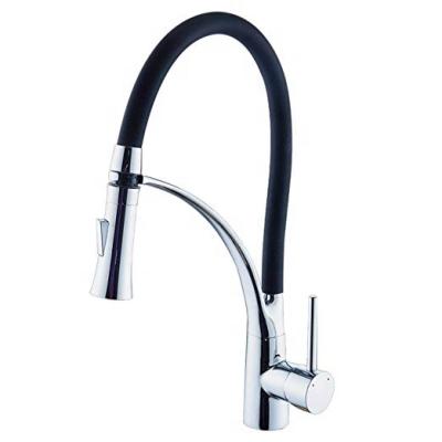 China Thermostatic Faucets Kitchen Faucet With Black Flexible Hose Kitchen Faucets With Pull Out Hot And Cold Mixer Tap Sink Kitchen Spray Faucet for sale