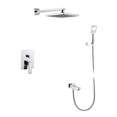 China Thermostatic Faucets Shower Set Concealed Shower Faucet 2 Mode Wall Mounted Shower Faucets for sale