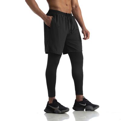 China Anti-Static Popular Men's Sports Pants Men's Two-Piece Running Pants Stretch Tights Jogger Quick-Drying Pants for sale