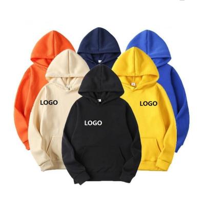 China 2022 new arrival anti-shrink trending products fashion solid color men's casual pure cotton custom men's hoodies and sweatshirt for sale