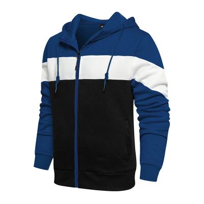 China 2022 spring men's anti-pilling contrast color fashion activewear college jackets loose new full zipper hoodie cardigan sweater youth for sale