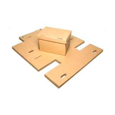 China Recyclable Personalized Blank Archival Storage Box Brown Kraft Paper Document Packaging Box Cardboard for sale