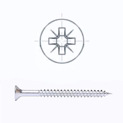 China Wholesale Flat Screws Wood Stainless Steel Pozi Twin Thread Countersunk Flat Head Screws for sale