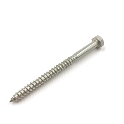 China HEX High Quality DIN571 SS 304 316 Hex Head Hex Lag Wood Screw for sale