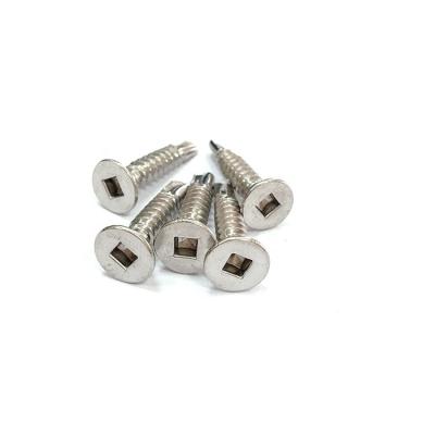 China Customized Stainless Steel Flat Countersunk Square Drive Self Drilling Flat Head Screw for sale